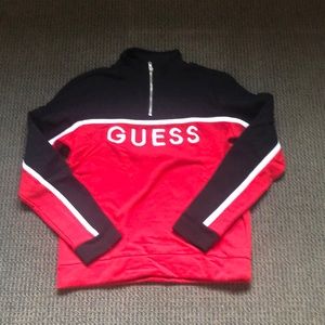 guess half zip sweater